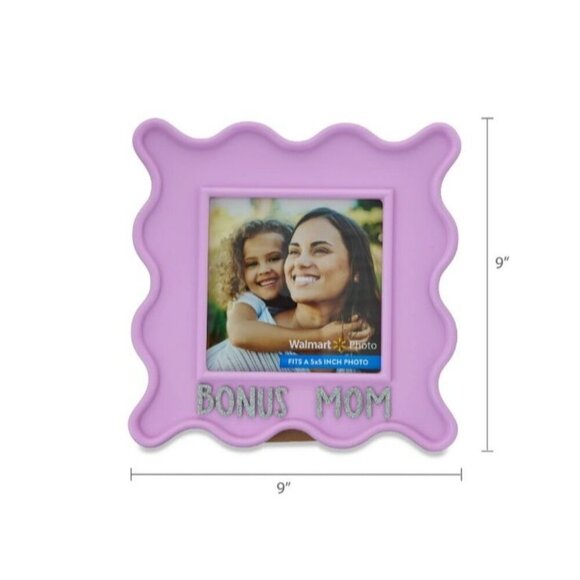 Bonus Mom Purple Wood Tabletop Picture Frame Mother's Day Birthday Gift - Picture 6 of 8